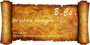 Brichta Csongor névjegykártya